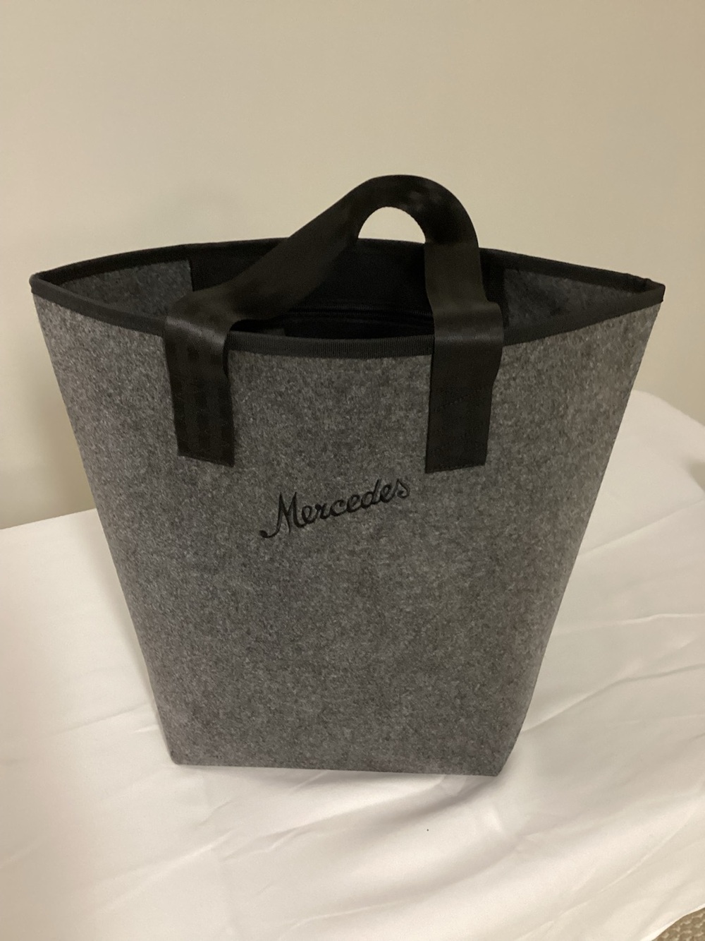 NWOT - Genuine Mercedes-Benz Collection Grey Felt Tote Bag